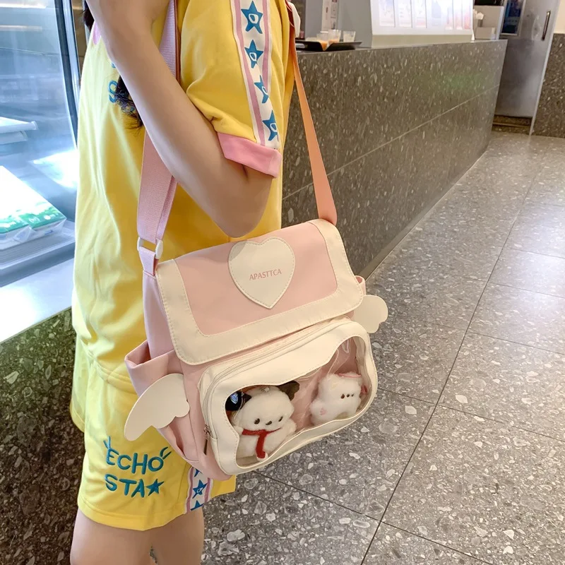 Новая летняя милая сумка через плечо для куклы Женская Холщовая Сумка на