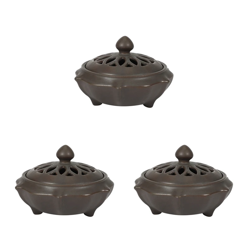 

3X Ceramic Mosquito Repellent Incense Burner Classical Living Room Decor Porcelain Coil Incense Holder