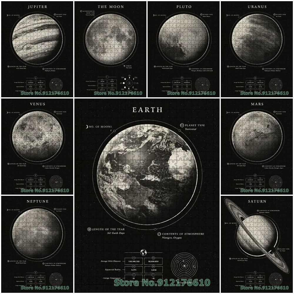 

500 Piece Jigsaw Puzzles Milky Way Galaxy Space Planet Earth Mars Series Diy Puzzle Paper Decompress Educational Toys Kids Gifts