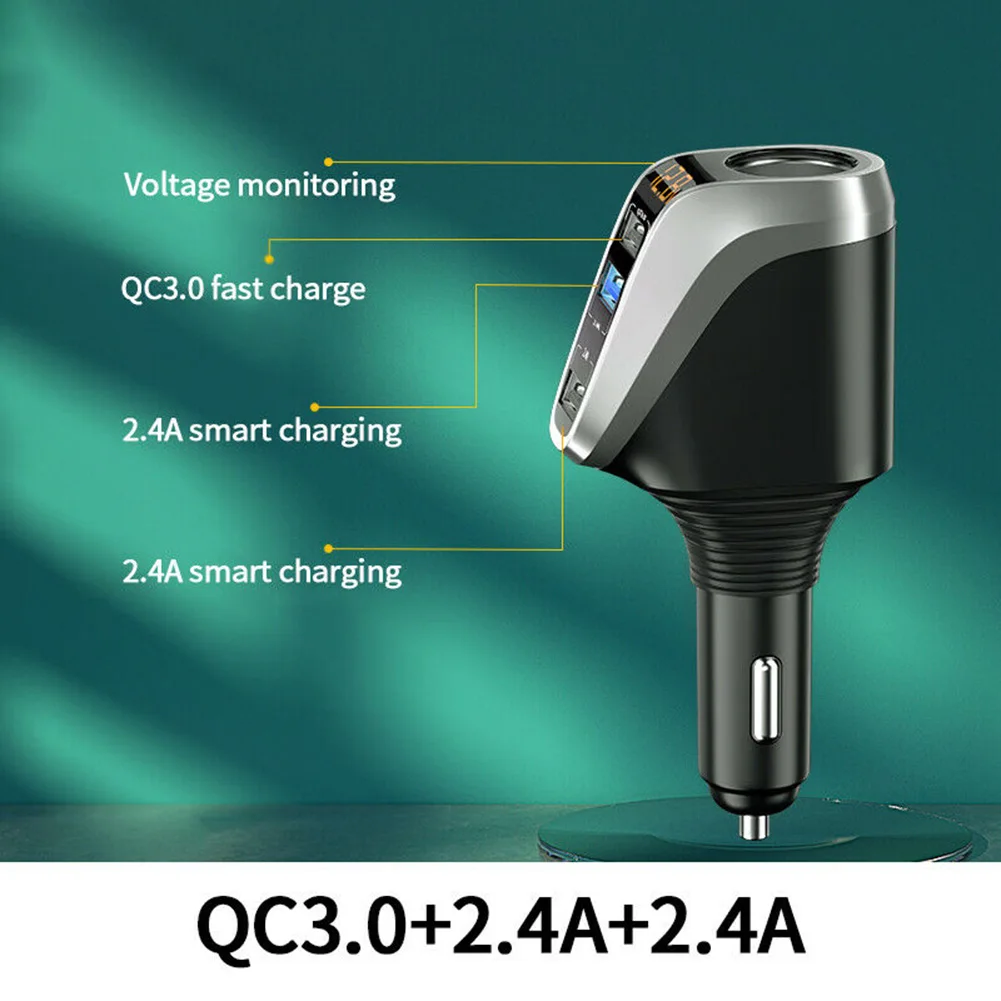

Автомобильное зарядное устройство с двумя USB-портами, 66 Вт