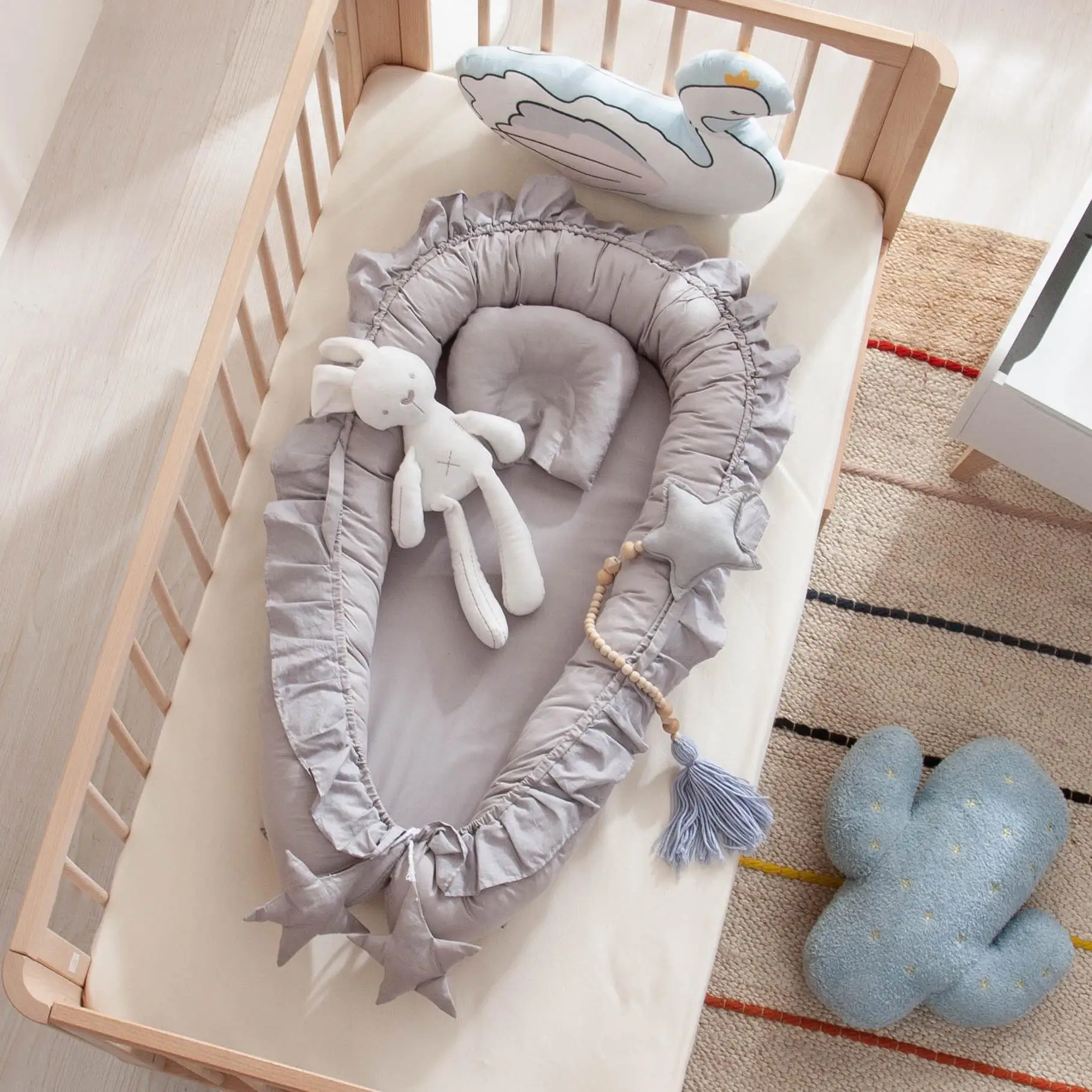 

Мягкая хлопковая бионическая детская кроватка для сна, детская кроватка, шезлонг, портативные спальные детские кроватки для новорожденных