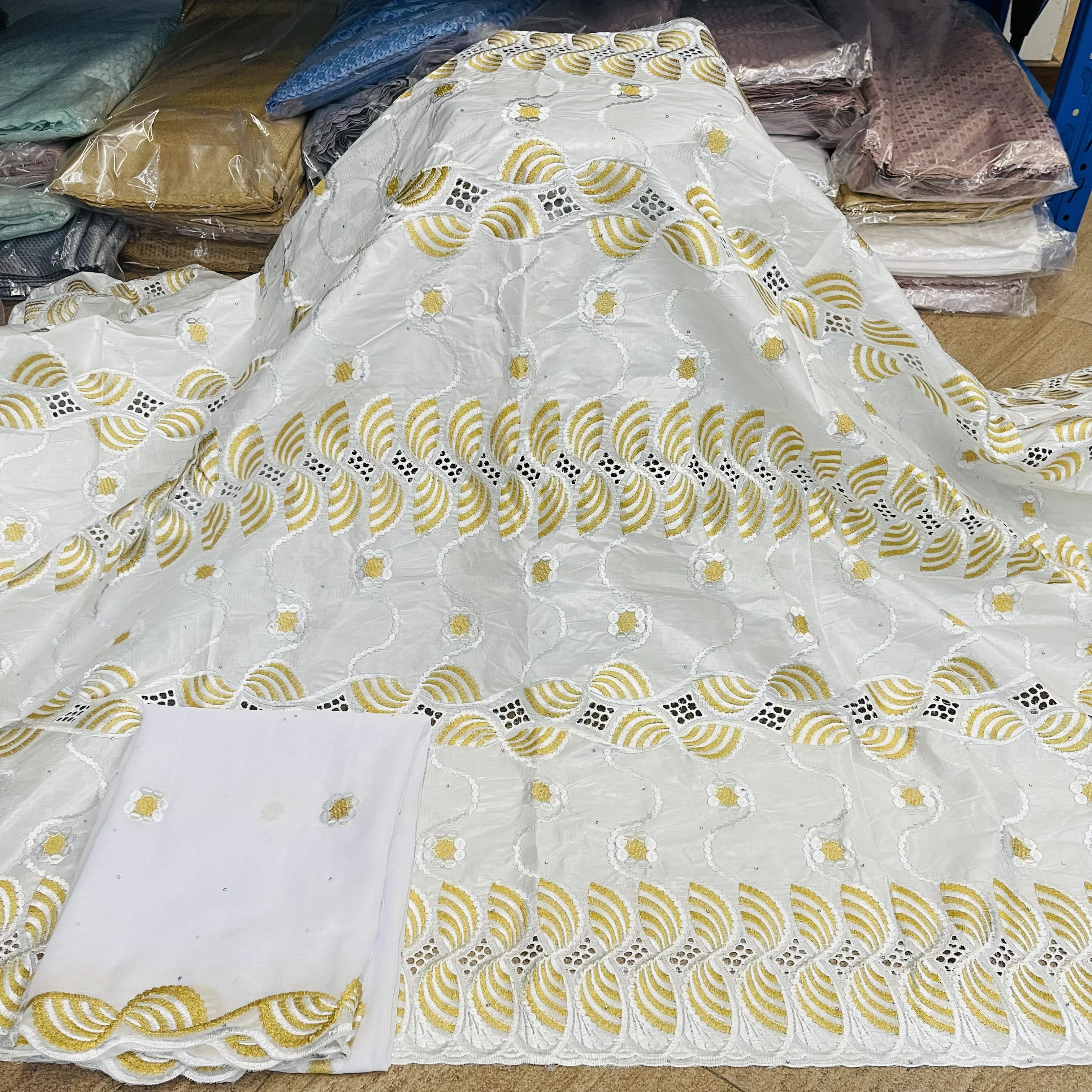 Африканские ткани раковина богатая Женская жаккардовая парчовая ткань борд