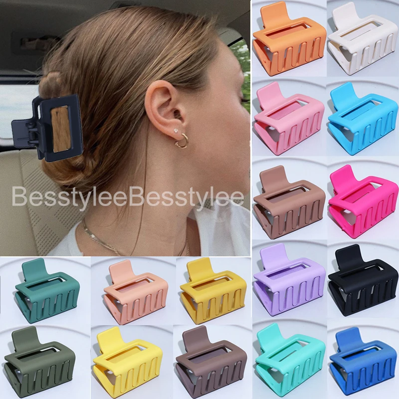 

2023 Plastic Hair Claws Crab Clamps Women Small Size Hair Claw Clip Solid Color Hairpin Headdress Fashion Hair Accessories