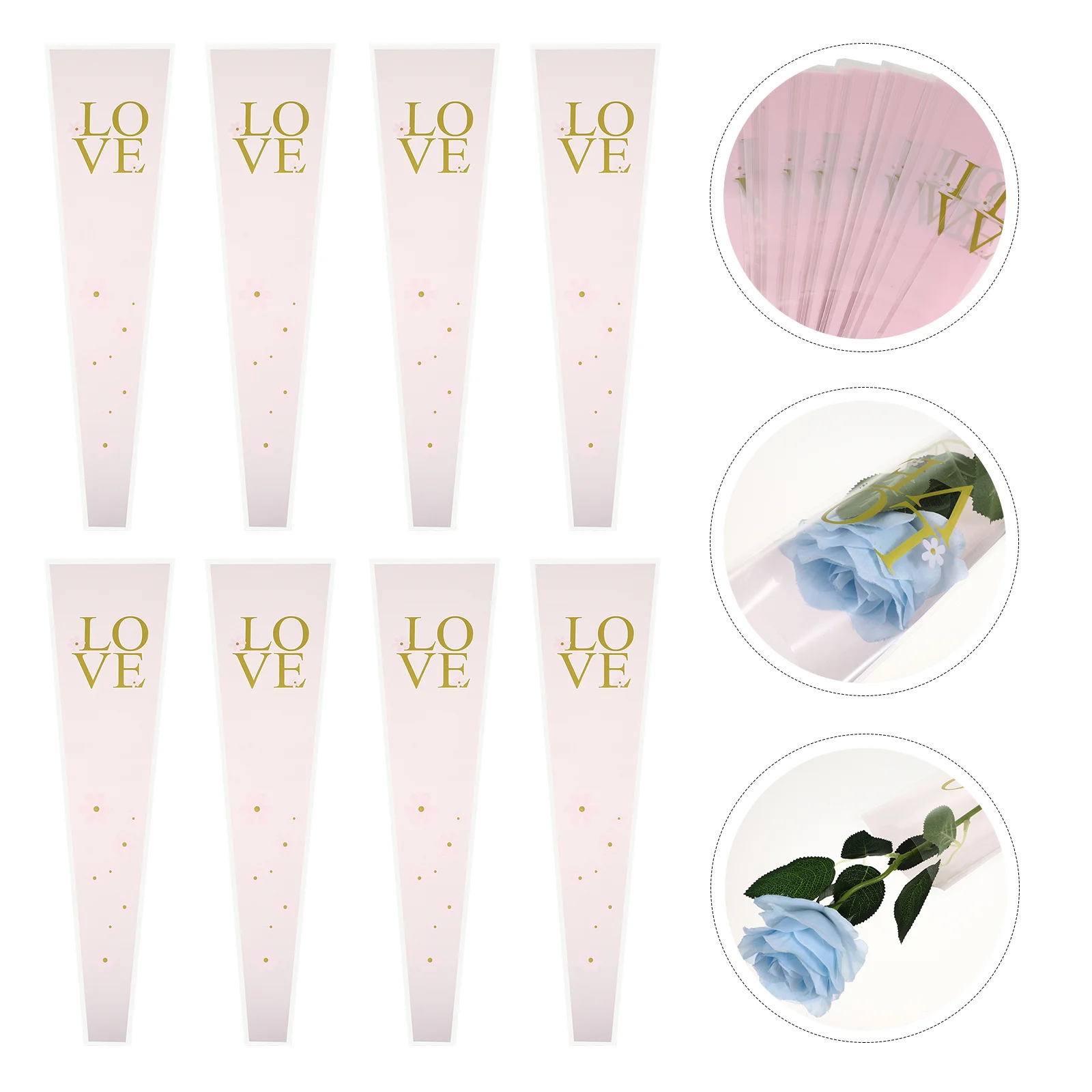 

Flower Bag Wrapping Bouquet Bags Rose Packaging Single Sleeve Floral Paper Gift Wrap Sleeves Arrangement Wedding Packing
