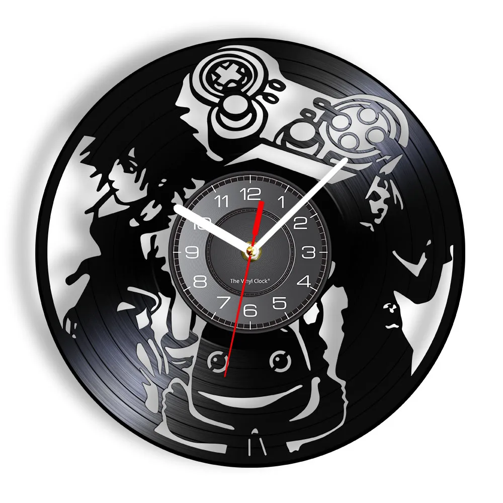 Classic Fighting Games Characters Ryu & Ken Masters Decorative Wall Clock Game Room Wall Art Memorabilia Vinyl Record Wall Clock