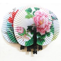 3pcs foldable chinese oriental floral paper hand fans wedding table favors