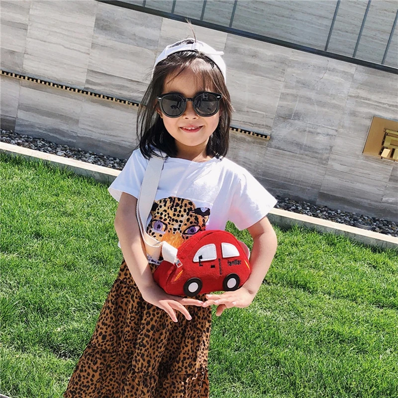 

Cute 3D Car School Bags Diagonal Shoulder Purse For Children Cartoon Lovely Bus Crossbody Bag Kids Kawaii Mini Belts Wallets