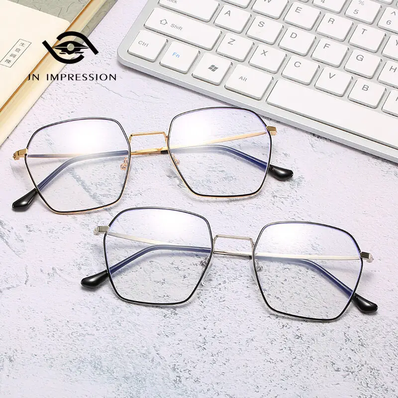 

Anti-blue Light Myopia Glasses Finished Eye Protection Large Frame Retro Decorative Minus Glasses Women 50-600 Degrees Eyewear