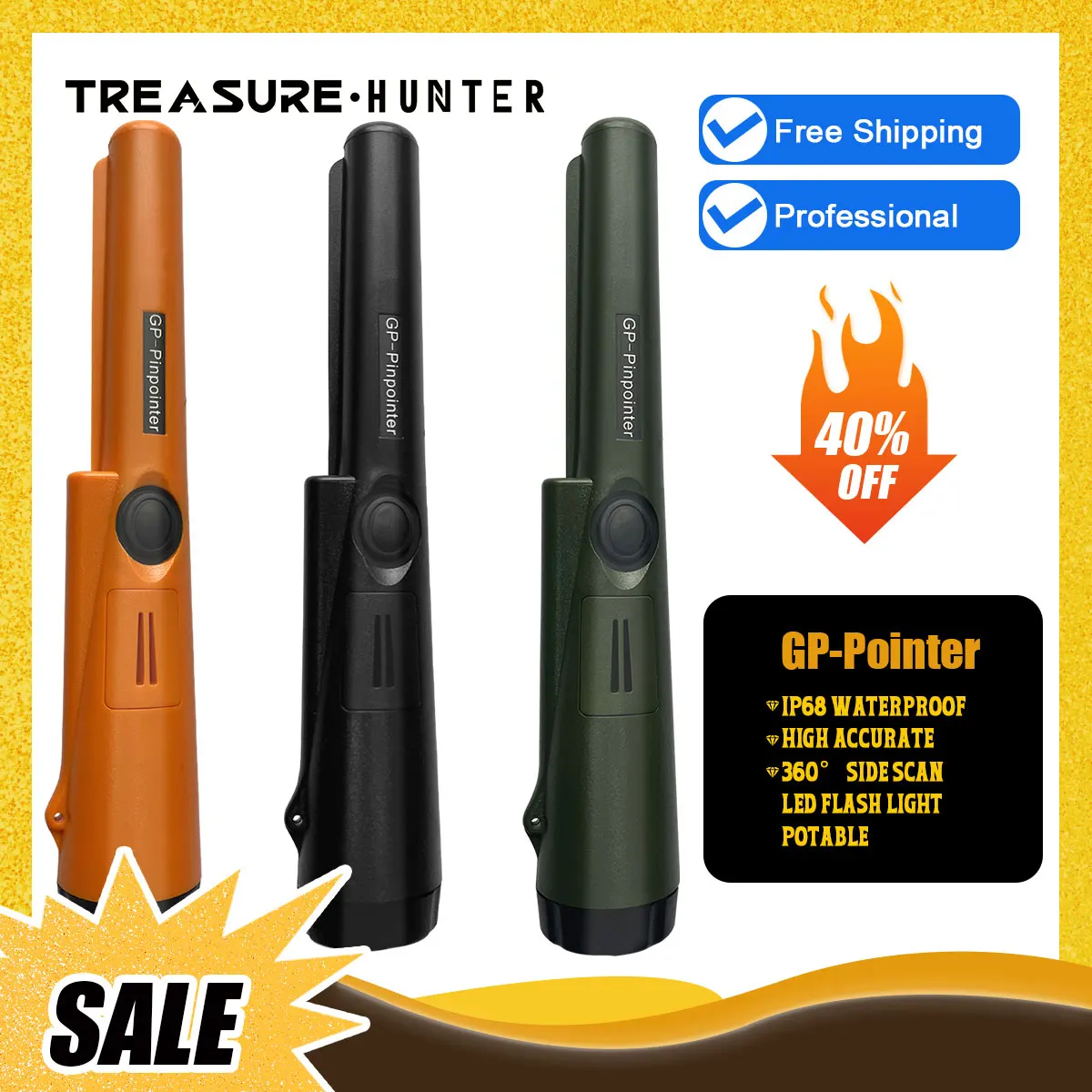 Охотник за сокровищами GP Pointer ручной металлоискатель Профессиональный точечный