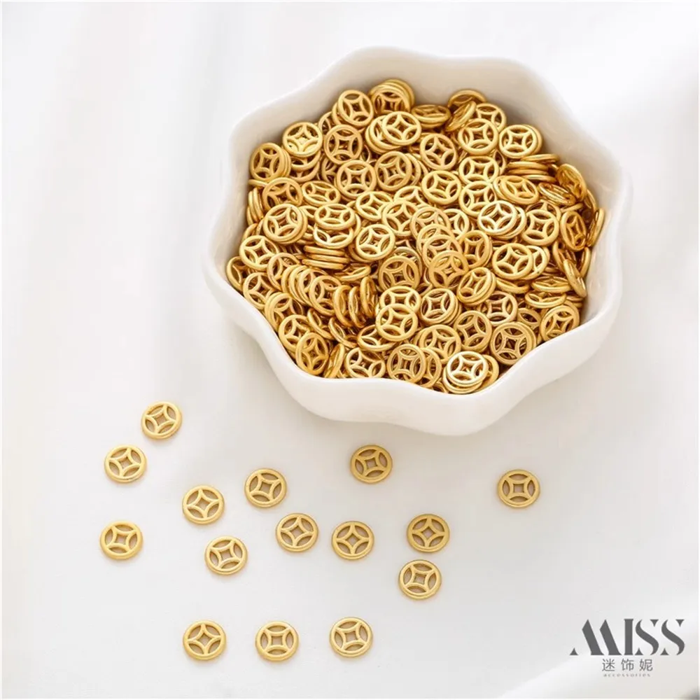 18K песок золото древняя Золотая Снежинка разделитель медная монета Ретро узор