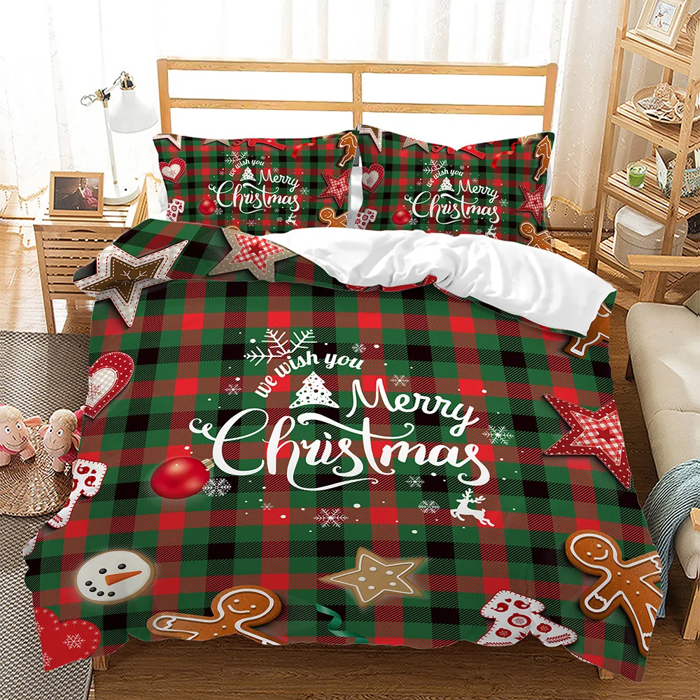 

Christmas Bedding Set Linens Duvet Cover Kids Quilt Covers Cartoon Comforter Pillow Case 200x200cm Decor Bedroom Textile Luxury