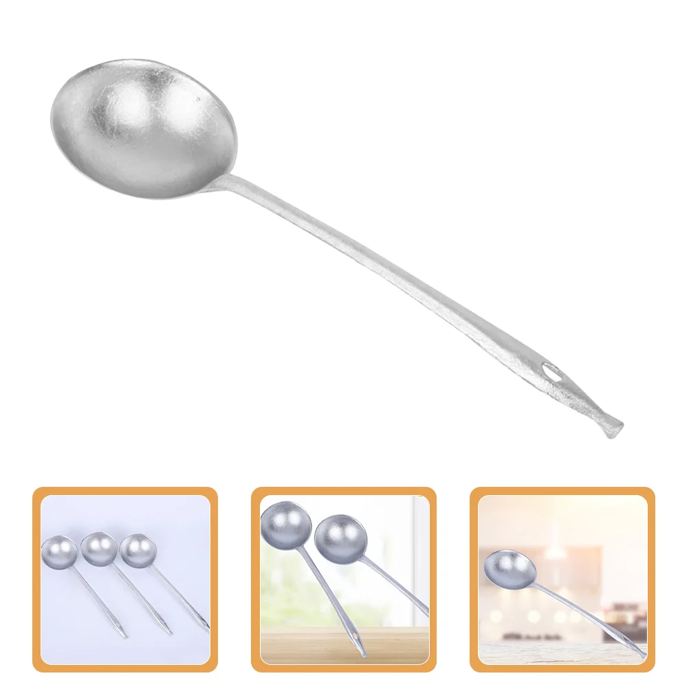

Heavy Duty Spoons Ladle Kitchen Tablespoon 29X12X5CM Handle Soup Household Ladles Silver Aluminum Alloy