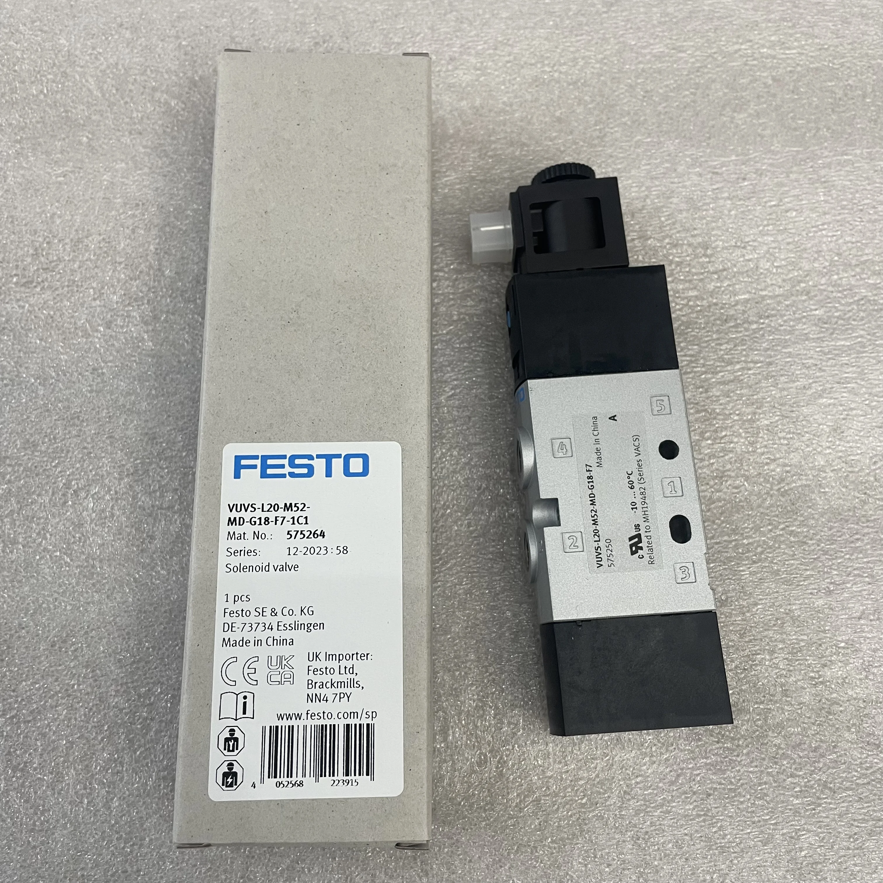 Фесто VUVS-L20-M32C-MD-G18-F7-1C1 575274 575264 575265 575268 575266 575680 Электромагнитный клапан