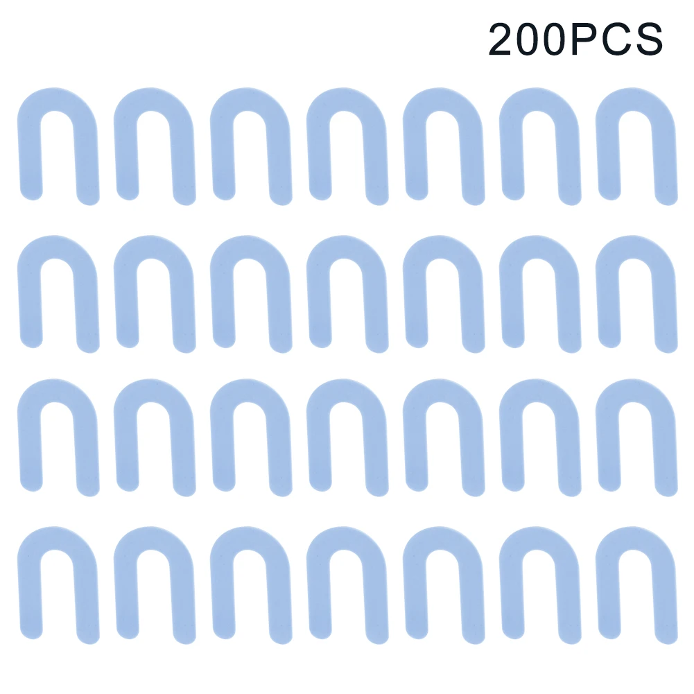 

200pcs 1/16 Inch Practical U Shape Tile Spacer Fixing Durable Blue Daily Universal Plastic For Leveling Horseshoe Shim