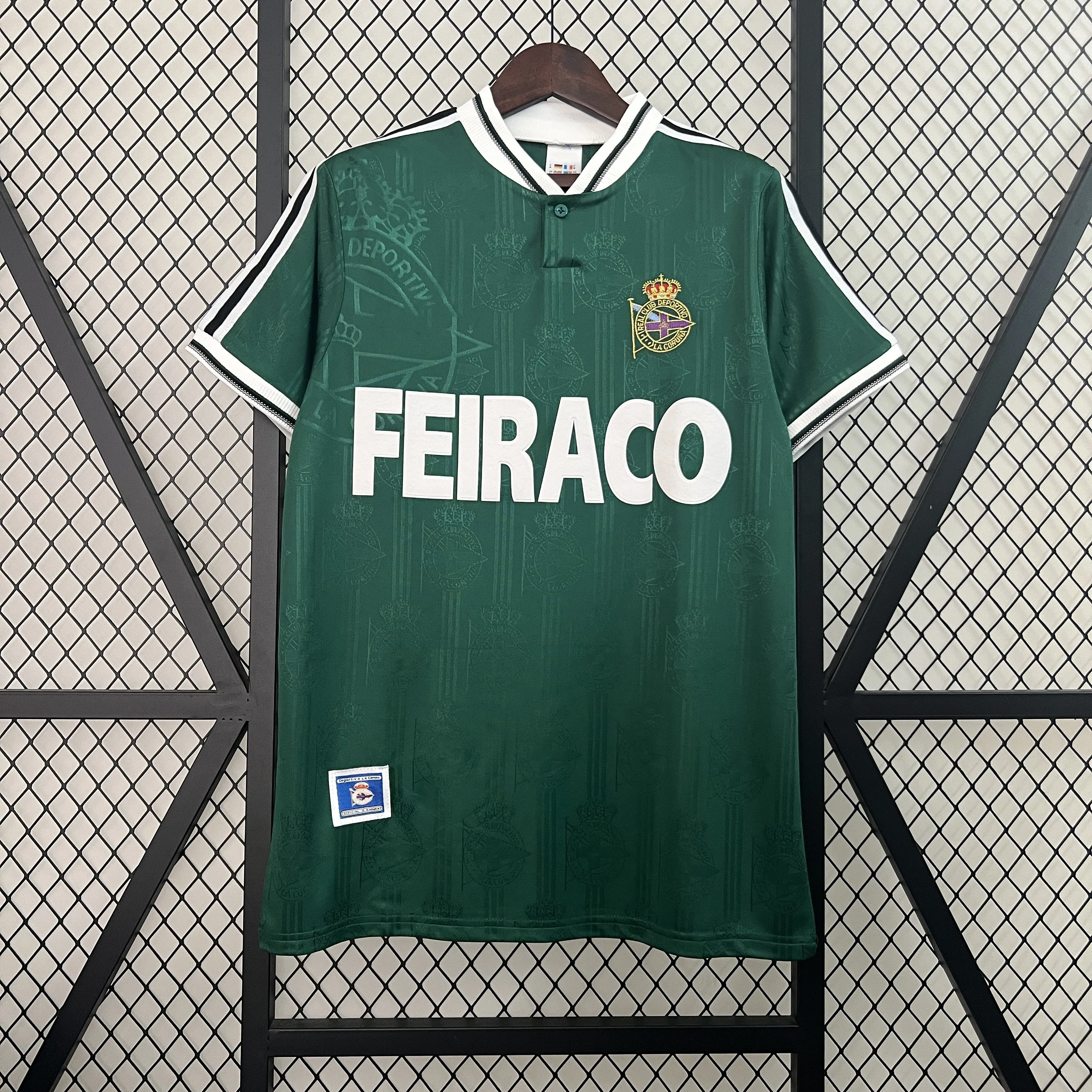 Мужские рубашки Retro Deportivo La Coruna 1997/1998/1999 Away Green Kit