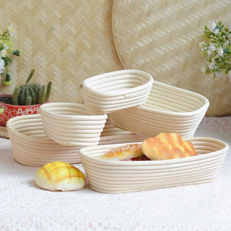

Oval/Round Dough Rising Rattan Bread Proofing Baskets for Home Baking Bread fermentation basket Food storage banneton DIY Tool