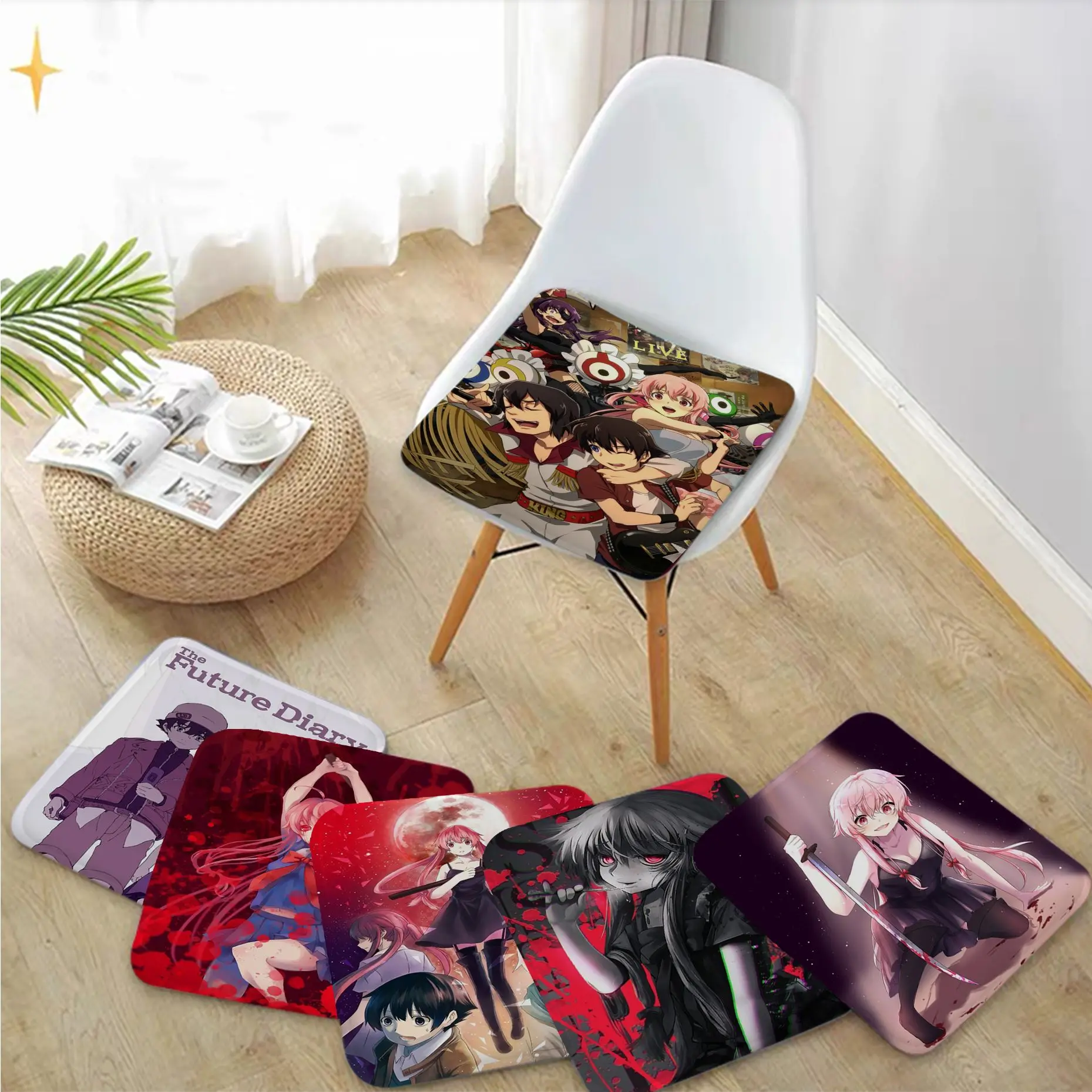 

Future Diary Art Chair Mat Soft Pad Seat Cushion For Dining Patio Home Office Indoor Outdoor Garden Buttocks Pad