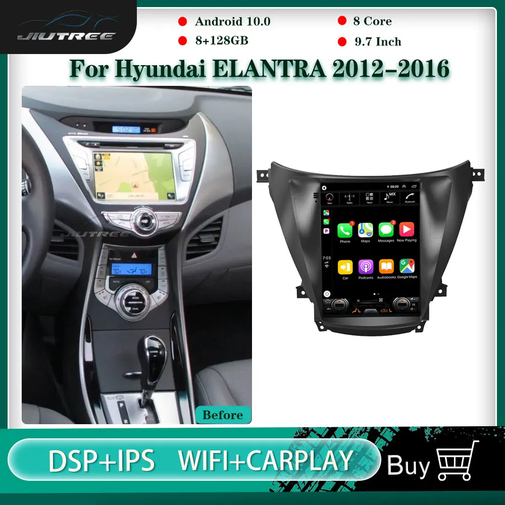 

Автомагнитола на Android, аудио, стерео для Hyundai Elantra Avante 2012-2016, мультимедийный видеоплеер, навигация GPS, вертикальный экран