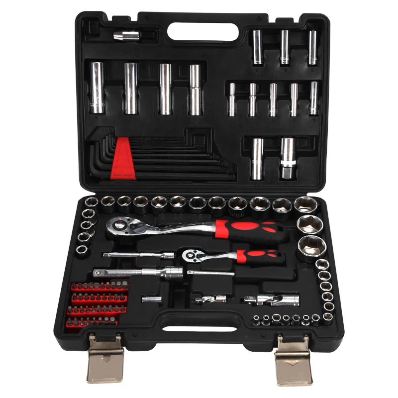 Набор торцевых гаечных ключей KAFUWELL SS150034A 100 шт. набор инструментов с трещоткой