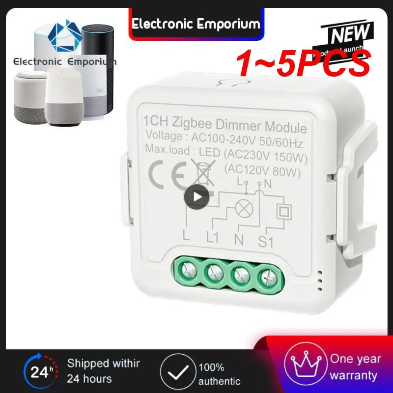

1~5PCS Tuya ZigBee Wifi Dimmer Switch Module 10A Smart Home Breaker 1 2 Gang Supports 2 Way Control Works with Alexa