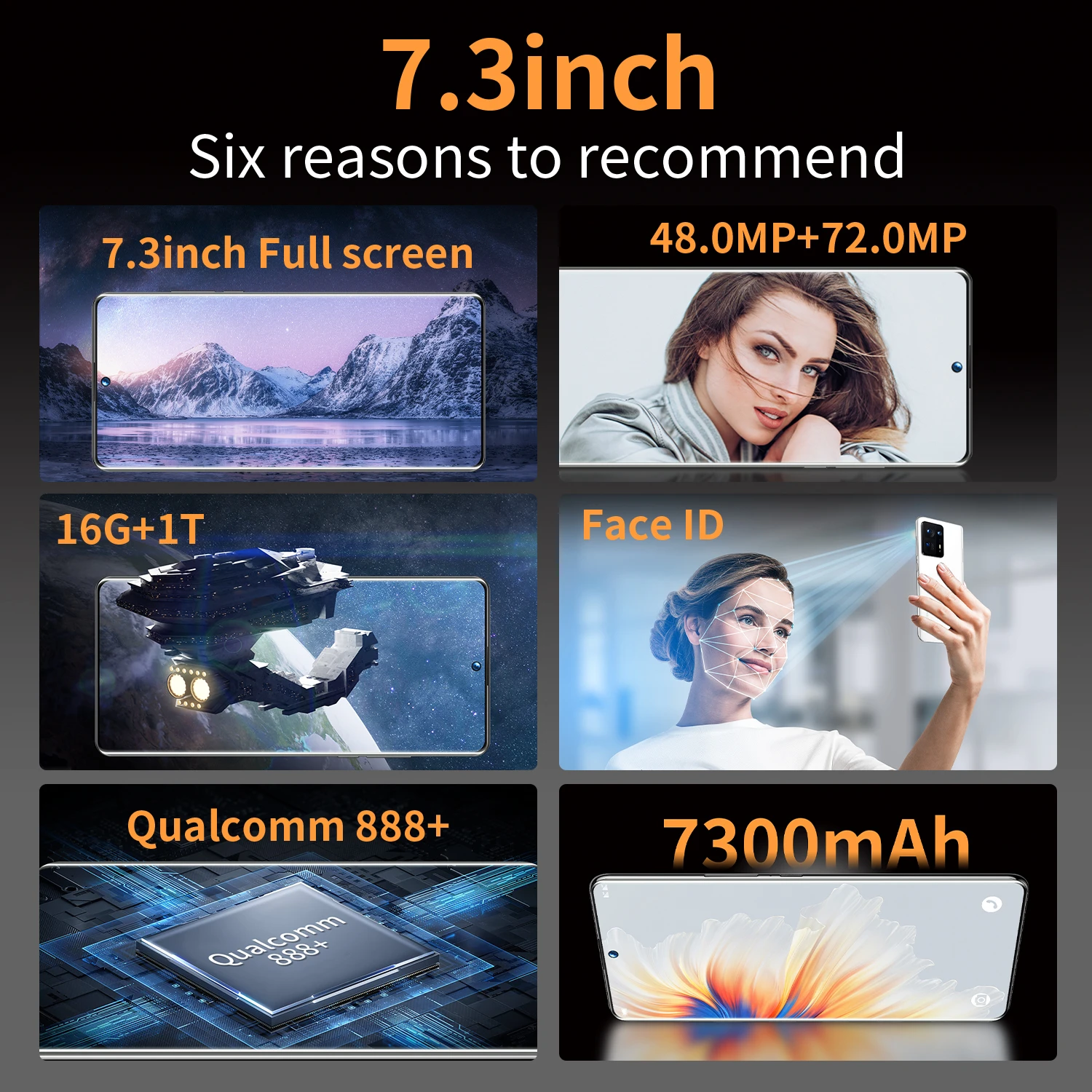 Планшет MIX4 на Android 12 экран 7 3 дюйма 16 ГБ + 1 ТБ |