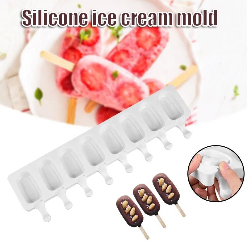 

4/8 Cell Summer Ice Pop Maker Popsicle Mold Ice Cream Silicone Mold Fruit Juice Freezer Ice Tray Popsicle Mold Chocolate Tool