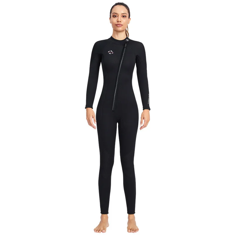 

3MM Neoprene Wetsuit Women Front Zipper One-Piece Suits Surf Scuba Diving Suit Fishing Spearfishing Kitesurf Keep Warm WetSuit