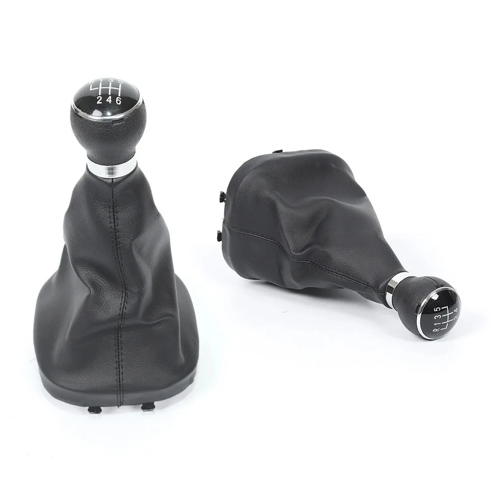 Фото Для volkswagen Touran 2003-2010 Caddy MK2 2004 2005 2006 2007 2008 2009 Автомобильный Стайлинг 5/6 скоростей, ручка переключения передач, кожаный чехол №5