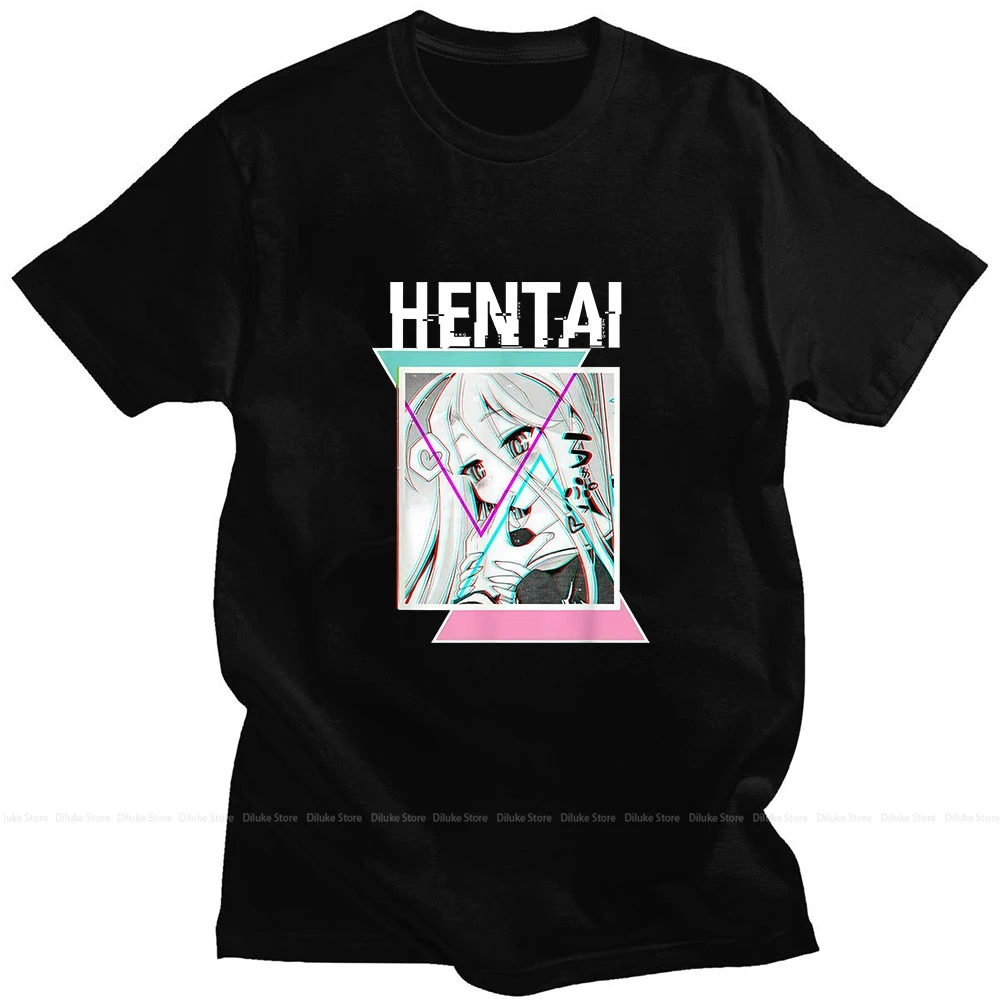 

Entai Waifu Lewd Sexy Senpai Love Hentai Ahegao Otaku Vaporwave Send Friends Fashion Summer Short-sleeved Casual Women T-shirt