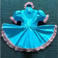 lockable sissy may pvc dress adult jumpsuit cross dressing role play clothing can be customized