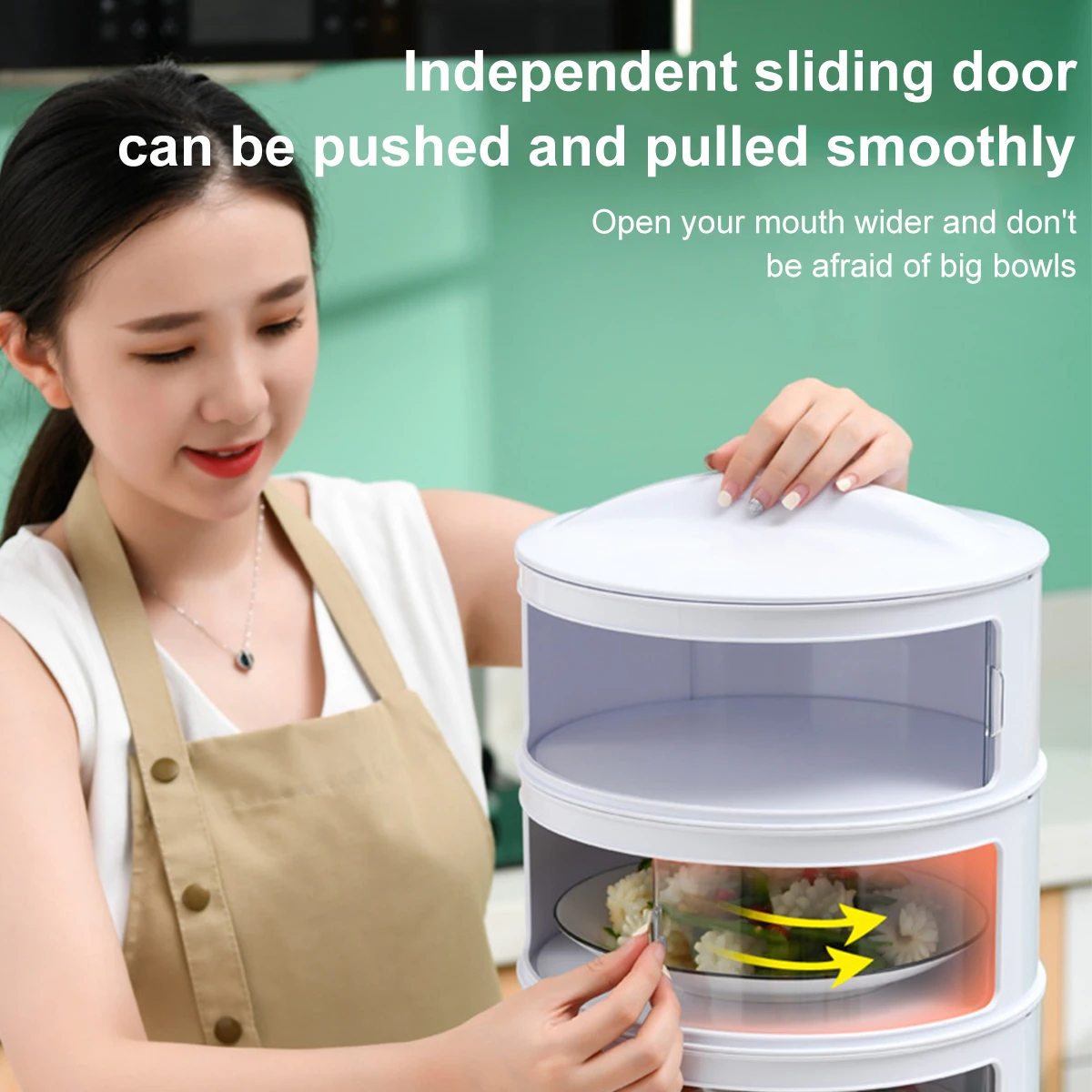 

Insulation Vegetable Cover Multi Layer Stackable Dish Cover Transparent Dust-proof Food Insulation Cover Reusable Home Leftover