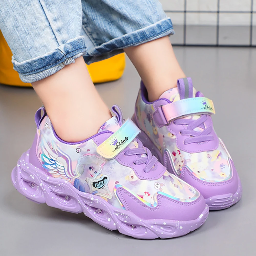 Новинка Весна 2022 повседневные кроссовки для девочек со светодиодной подсветкой