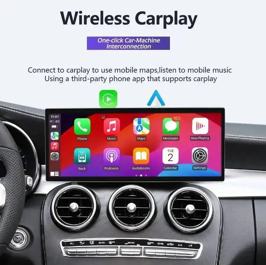 Фото 15,8-дюймовый сенсорный экран с Linux/Android 15 для Mercedes Benz ML GL GLE GLS W166 X166 2013-2015, Carplay, автомобильная мультимедийная система, 4G, GPS №4