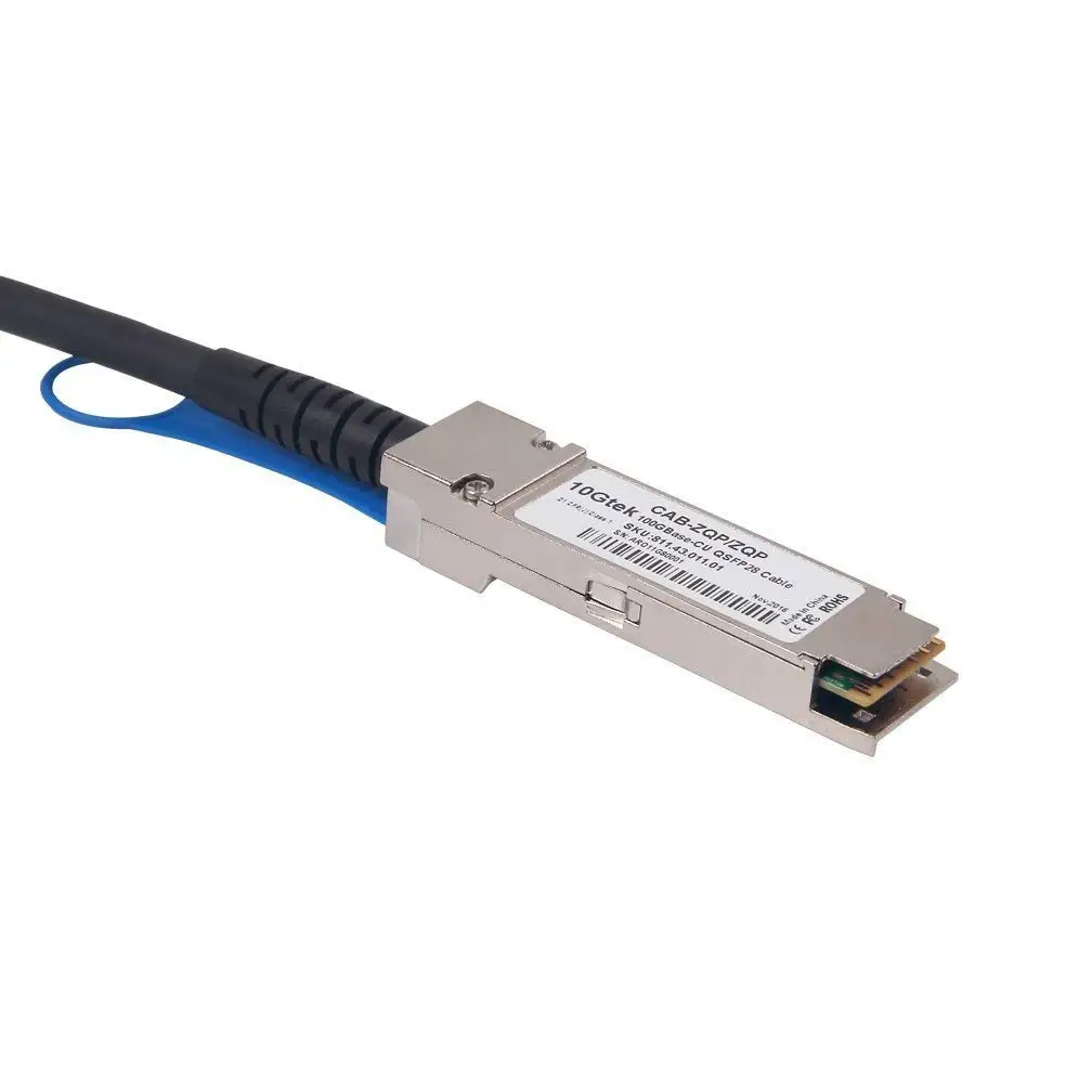 100G QSFP28 DAC Cable - 100GBASE-CR4 QSFP28 to QSFP28 Passive Direct Attach Copper Twinax Cable for Cisco QSFP-100G-CU3M 30 AWG enlarge