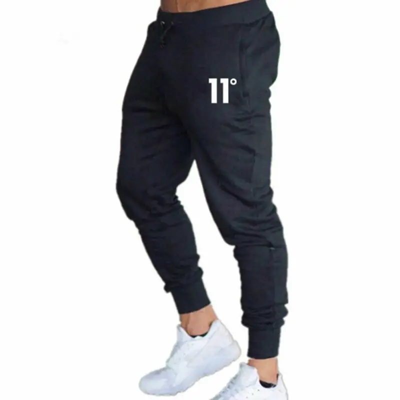 

High quality men's/fashion brand/black running pants