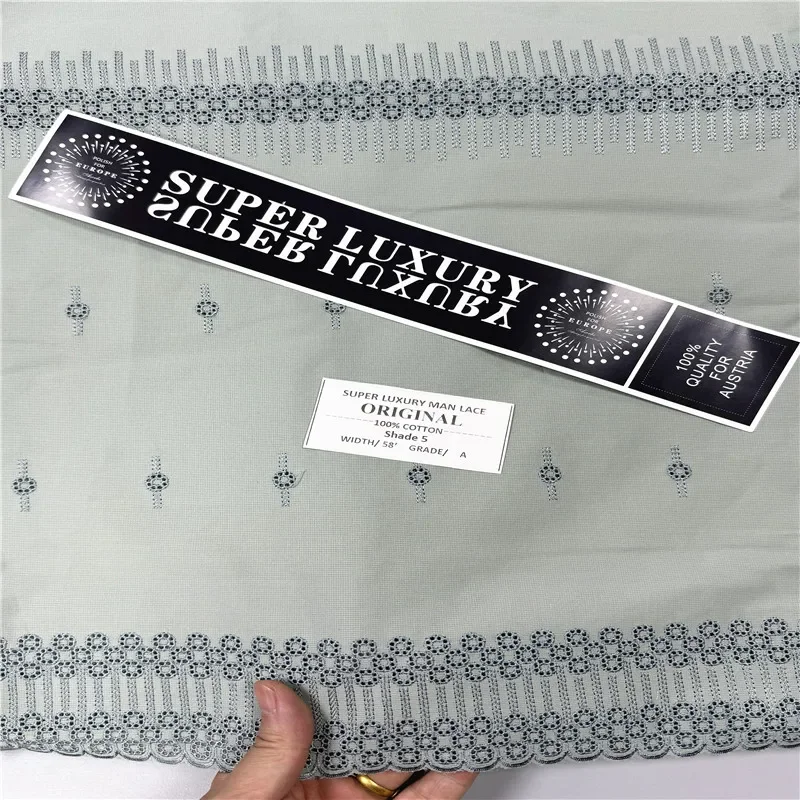 5 ярдов нигерийская 100% хлопок польская атласная ткань для вышивки