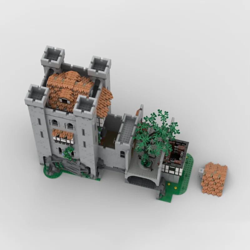 Модель крепсы Moc строительные кирпичи рыцарь льва замок технология расширения