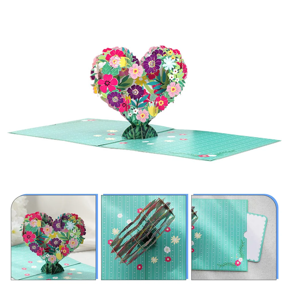 

-up Cards Paper Mother’s Day Gift Cards Greeting Cards Heart Shape Flower Cards