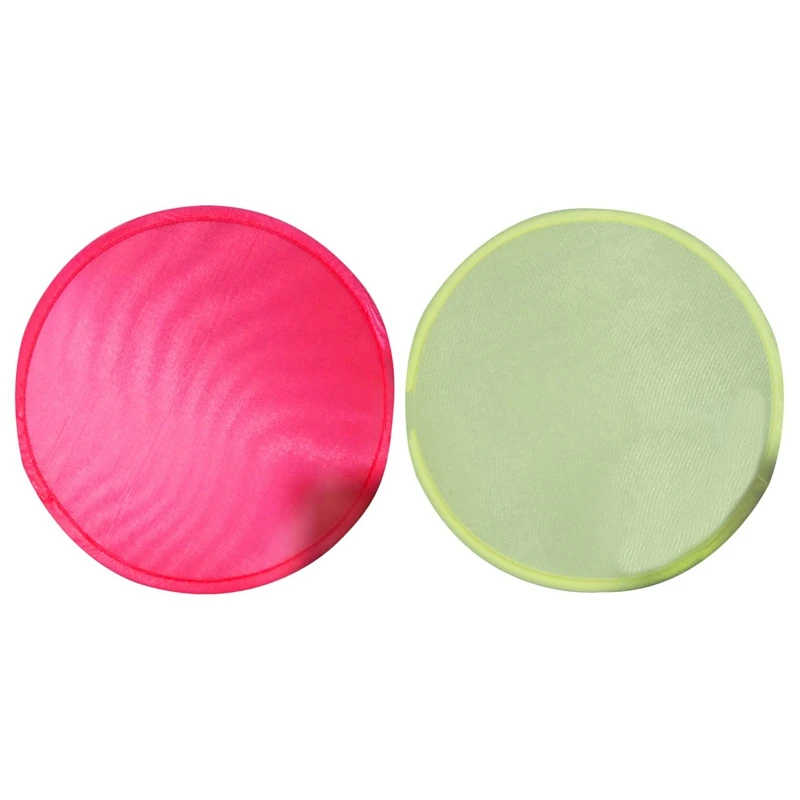 

2 шт., складной Круглый Вентилятор, портативный вентилятор, простой в использовании и не занимает много места-красный и желтый