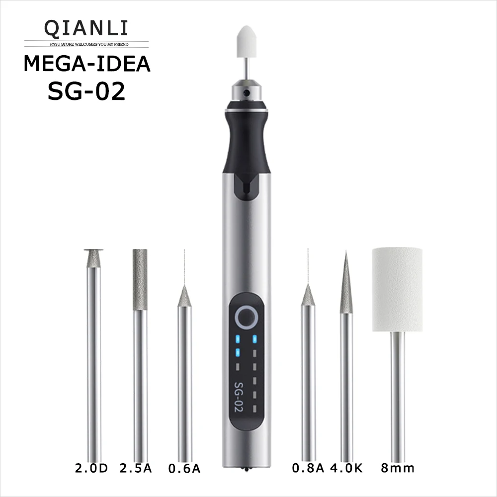 

Electric Grinding Machine QIANLI MEGA-IDEA SG-02 Smart Multifunctional Polishing Cutting Punching Engraving Wireless Mini Pen