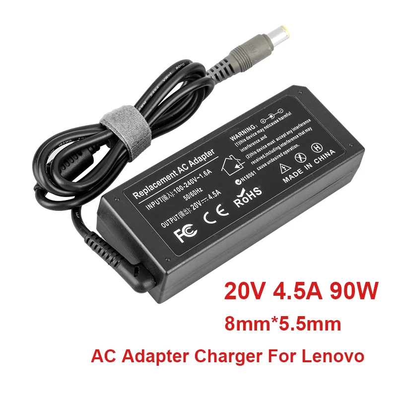 

20V 4.5A 90W Replacement AC Adapter Charger For Lenovo Thinkpad E420 E430 T61 T60p Z60T T60 T420 T430 F25 Notebook Power Supply