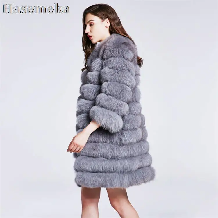 High Quality 4in1 Real Fox Fur Coat Detachable Women Natural Real Fur Jackets Vest Winter New Fashion All-matching Outerwear