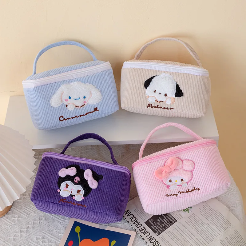

Pachacco Kawaii мультфильм Sanrio косметичка аниме Kuromi Cinnamoroll портативная большая емкость Косметика сумка для хранения подарок на день рождения