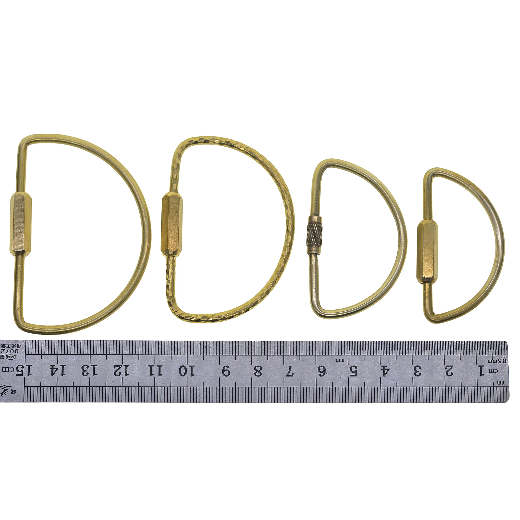 Заказ на заказ из твердой латуни 40P и 30 г винтовой замок карабин кольцо для ключей