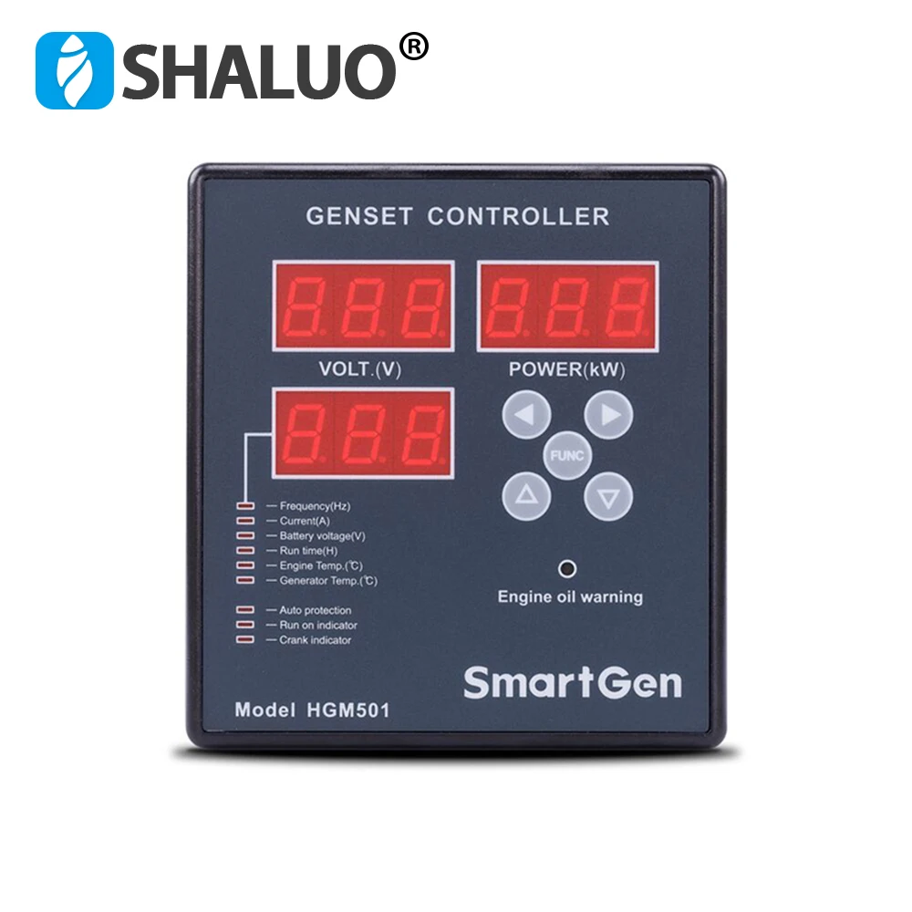 

Модуль управления генератором SmartGen HGM501 старт-стоп, дизельный бензиновый генератор, светодиодная цифровая панель управления Dsplay, детали постоянного тока 9-18 в