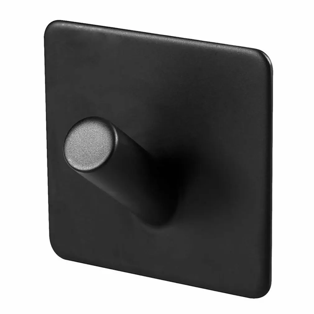 

Robe Hooks Stainless Steel Black Non-perforated Clothes Hooks Door Hooks Kitchen Wall Hanger Hook Single Hooks Hardware Bathroom