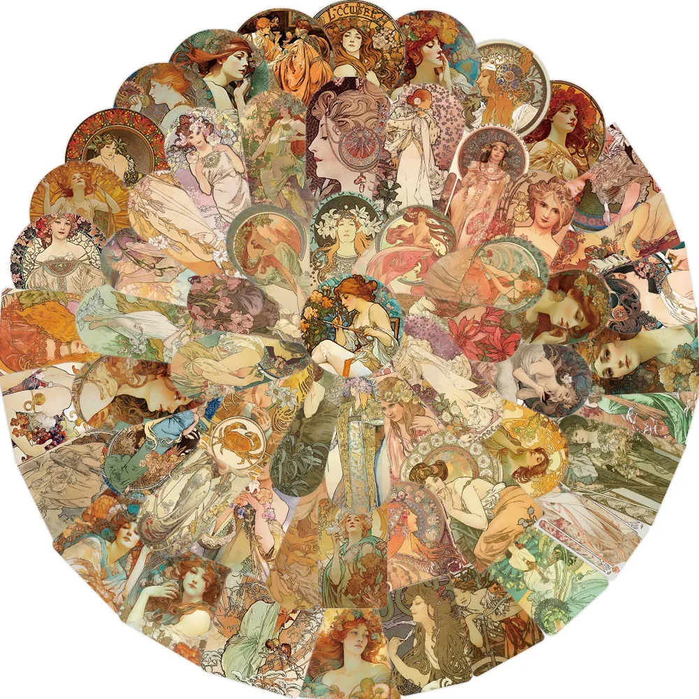 

Винтажные декоративные стикеры 60 шт.