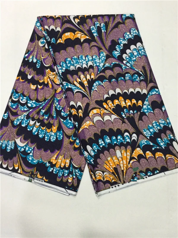 Горячая Распродажа качественные африканские блестящие восковые золотые ткани