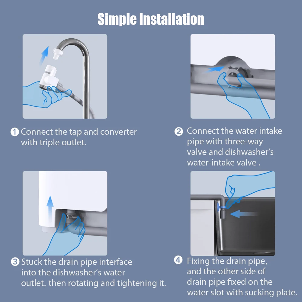 Mi Smart посудомоечная машина 4 столовые наборы Настольный кухонный очиститель