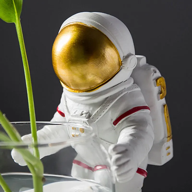 

Астронавтная ваза со встроенной цветочной композицией для гостиной, прозрачная стеклянная ваза для астронавта со стеклянной цветочной композицией